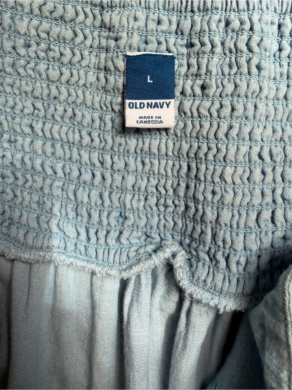 Tiered Denim Maxi with Cap Sleeves - Picture 3 of 6